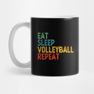 EAT SLEEP VOLLEYBALL REPEAT funny vintage retro Mug